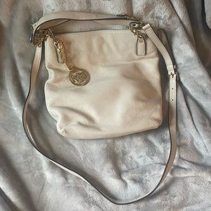 Cream Michael Kors purse